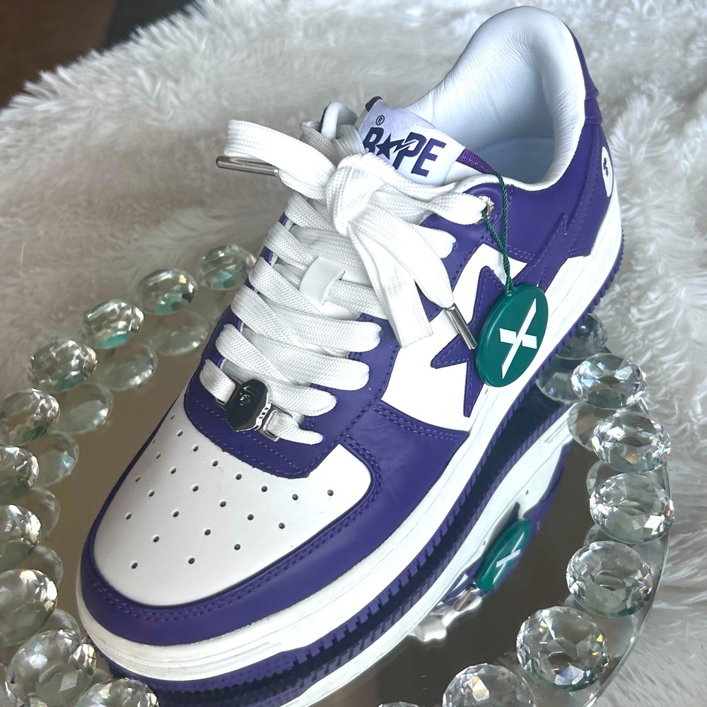 A Bathing Ape Bape Sta 2022 Purple Men’s Sneaker. Sz 8.5